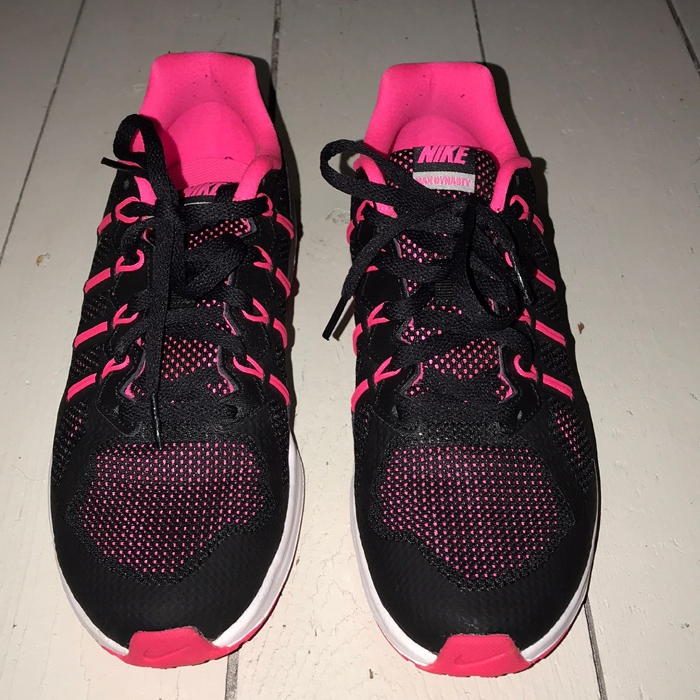 Hot pink black and white nike